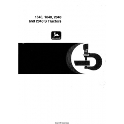 John Deere 1640, 1840, 2040 and 2040S Tractors TM-4363 Service & Technical Manual 1982 - 1986