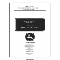 John Deere Broadcast Spreader LPBST-35JD OMM157122-B7 Operator's Manual ...