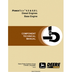 John Deere CMT104 4.5 & 6.8L Base, Diesel Engines Component Technical Manual 2000