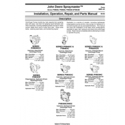 John Deere Spraymaster Series PM9000, PM9200, PM9300 & PM9400 Installation, Operation, Repair and Parts Manual 2002