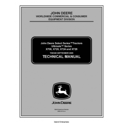John Deere TM2349 X700, X720, X724 & X728 Ultimate Series Tractors Technical Manual 2005