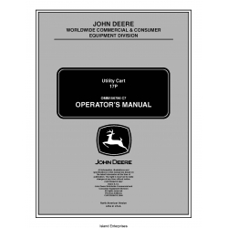 John Deere Utility Cart 17P OMM156786-C7 Operator's Manual 2006 2007