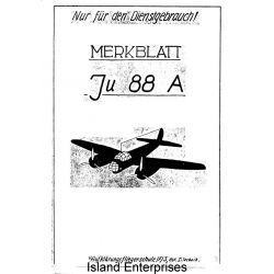 Junkers Ju 88A Merkblatt Nur fur den Dienstgebrauch