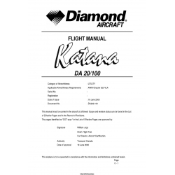 DIAMOND Katana DA 20/100 Flight Manual