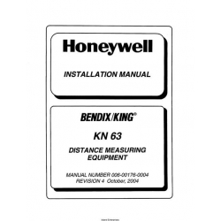 KN 63 KN-63 Bendix King Distance Measuring Equipment Installation Manual 006-00176-0004
