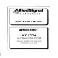 Bendix King KX 155A NAV/COMM Transceiver Maintennace Manual 006-15542-0002