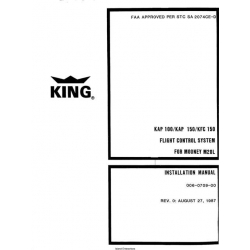 King KAP 100/KAP 150/KFC 150 Mooney M20L Flight Control Sysytem Installation Manual 006-0709-00