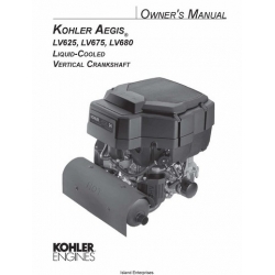 Kohler Aegis LV625, LV675, LV680 Liquid Cooled Vertical Crankshaft Owner's Manual