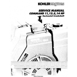 Kohler Command 11, 12.5, 14 HP Horizontal Crankshaft Service Manual 1990 - 1995