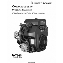 Kohler Command 20-25 HP Horizontal Crankshaft LP Gas Fueled Owner's Manual