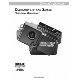 Kohler Command 6 HP XKE Series Horizontal Crankshaft Owner's Manual