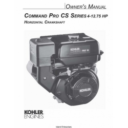 Kohler Command Pro CS Series 4-12.75 HP Horizontal Crankshaft Owner's Manual