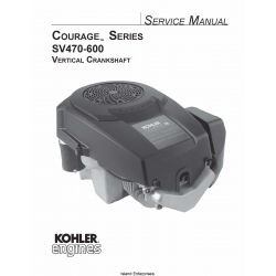 Kohler Courage Series SV470-600 Vertical Crankshaft Service Manual 2002 - 2004