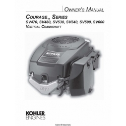 Kohler Courage Series SV470, SV480, SV530, SV540, SV590, SV600 Vertical Crankshaft Owner's Manual