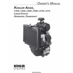 Kohler Aegis LH630, LH640, LH685, LH690, LH755, LH775 Horizontal Crankshaft Owner's Manual