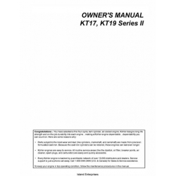 Kohler KT17, KT19 Series II Engines Owner's Manual