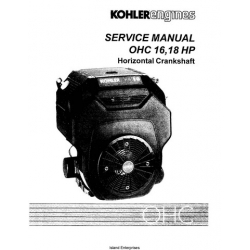 Kohler OHC 16, 18 HP Horizontal Crankshaft Service Manual 1996 - 2000