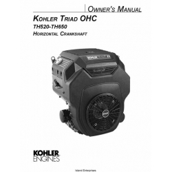 Kohler Triad OHC TH520-TH650 Horizontal Crankshaft Owner's Manual