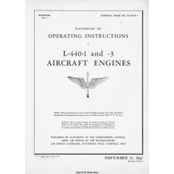 Ranger L-440-1 & L-440-3 Aircraft Engines Handbook Operating Instructions 1942 - 1943