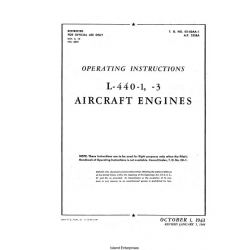 Ranger L-440-1 & L-440-3 Aircraft Engines Operating Instructions 1943 - 1944