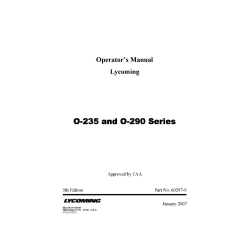 Lycoming O-235 and O-290 Series Operator's Manual 60297-9-1