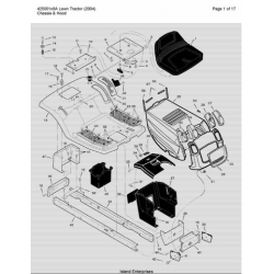 Lawn Tractor 425001x8A Assembly Diagram and Parts List 2004