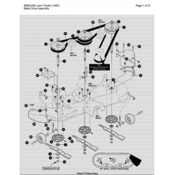 Lawn Tractor 46562x8B Assembly Diagram and Parts List 1997