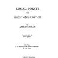Legal Points for Automobile Owners