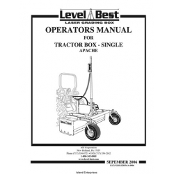 Level Best Tractor Box Single Apache Operators Manual 2006