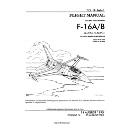 Lockheed Martin F-16A/B Blocks 10 and 15 T.O.1F-16A-1 Flight Manual/POH 1995 - 2003