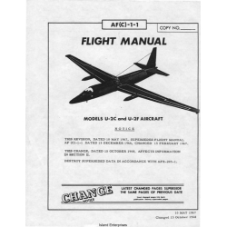 Lockheed U-2C and U-2F Aircraft Flight Manual/POH 1967 - 1968
