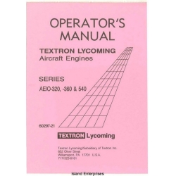 Lycoming AEIO-320, 360 & 540 Series Operator's Manual 1974 - 1983 Part # 60297-21