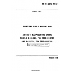 Lycoming O-435-23C, O-435-25A Aircraft Reciprocating Engine Maintenance Manual 1971
