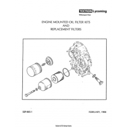 Lycoming Engine Mounted Oil Filter Kits & Replacement Filters Installation Manual SSP-885-1