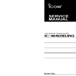 ICOM IC-M401EURO VHF Marine Transceiver Service Manual