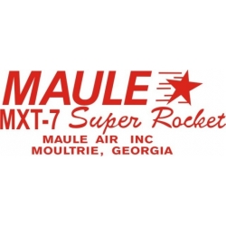Maule MXT-7 Super Rocket Aircraft Decal/Sticker 2 1/2''high x 5 1/2''wide!