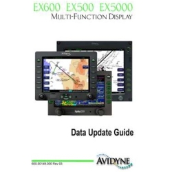 Avidyne EX600-EX500-EX5000 Multi Function Display Data Updated Guide 600-00148-0000 Rev 03