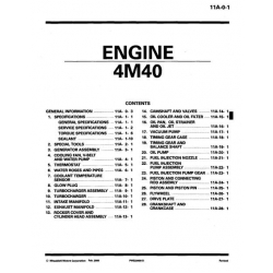 Mitsubishi 4M40 Engine Manual $19.95