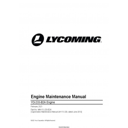 Lycoming YO-233-B2A Engine Maintenance Manual MM-YO-233B2A