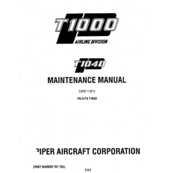 Piper Commuter Liner Maintenance Manual PA-31T3 T1040 Part # 761-765