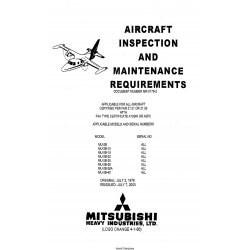 Mitsubishi MU-2B-MU-2B-40 Aircraft Inspection and Maintenance Manual MR-0178-2