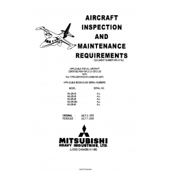 Mitsubishi MU-2B-30 MU-2B-60 Aircraft Inspection and Maintenance Manual MR-0179-2