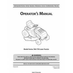 MTD Lawn Tractor Model Series 760-770 Operators Manual 2007