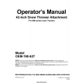 MTD OEM-190-627 42-inch Snow Thrower Attachment for 600-Series Lawn Tractors Operator's Manual 2000