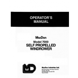 MacDon 700 Self Propelled Windrower Operator's Manual