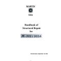 Martin M-202 & 202A Handbook of Structural Repair Manual 1954