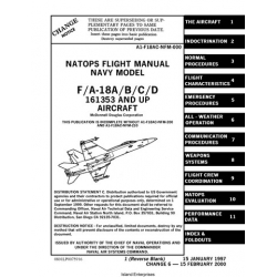 McDonnell Douglas F/A-18A/B/C/D 161353 & UP Aircraft Natops Flight Manual/POH 1997 - 2000