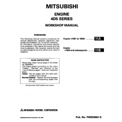 Mitsubishi 4D5 Series Engine Workshop Manual