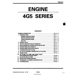 Mitsubishi 4G5 Series Engine Workshop Manual