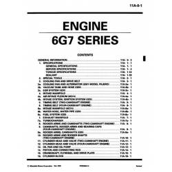 Mitsubishi 6G7  Engine Manual